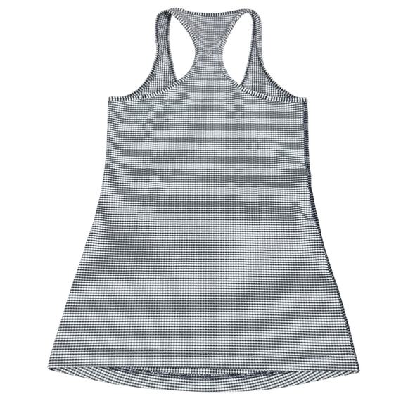 LULULEMON Cool Racerback Size 6 Gingham Luon White Black - Picture 5 of 6